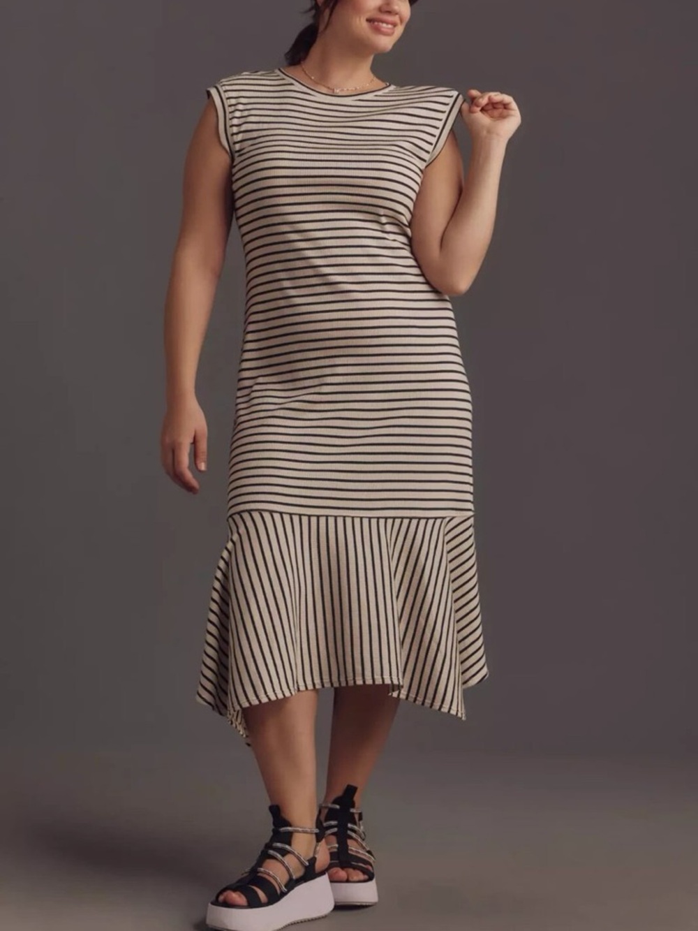 Daily Practice by Anthropologie Highline Short-Sleeve Maxi Dress Size S